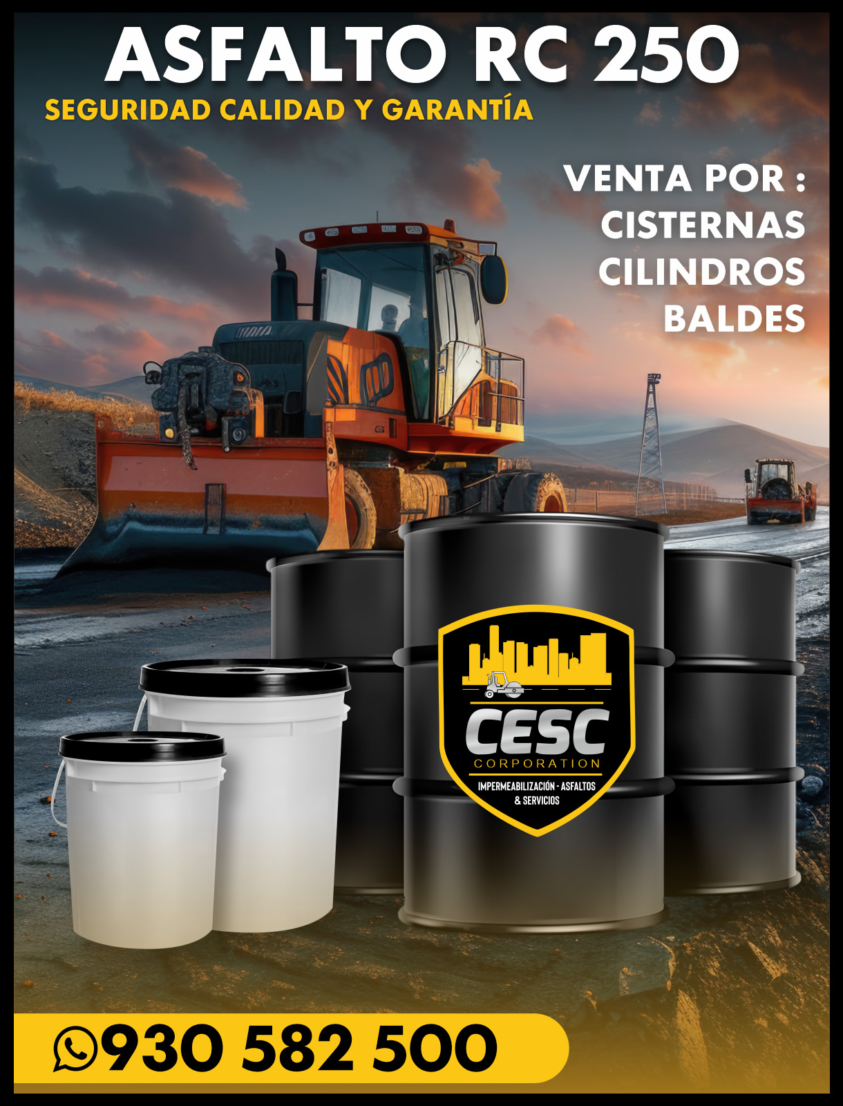 venta de asfalto rc 250